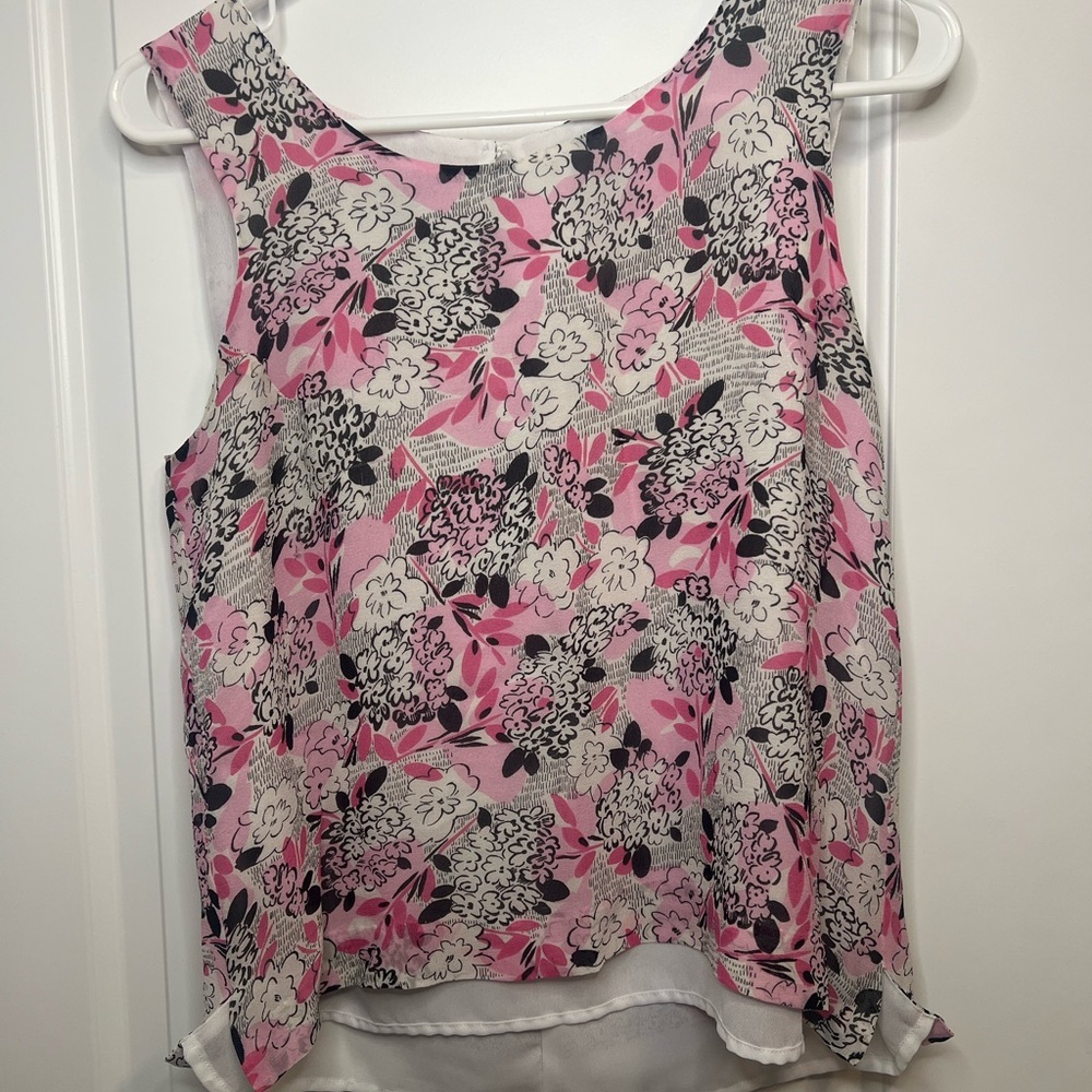 Pendleton Pink and Gray Sleeveless Tank Top S